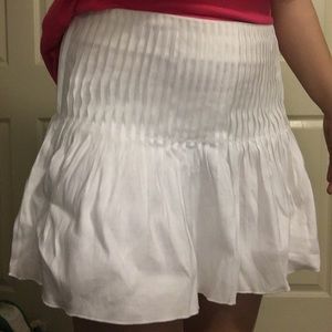 White Pleated Skirt